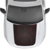 Topographic Print Hood Decals Graphics for Jeep Grand Cherokee
