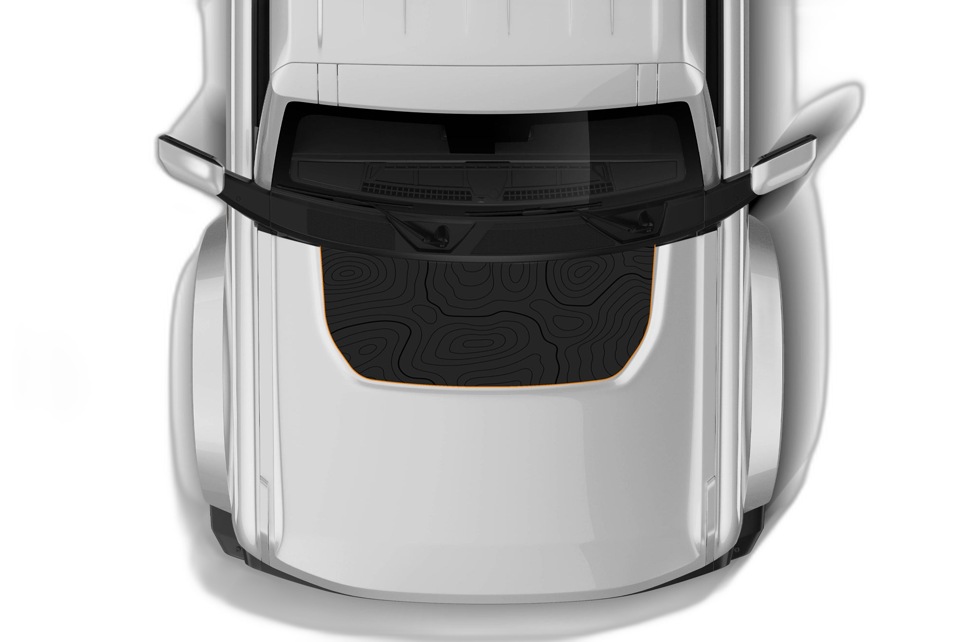 Topographic Print with Outline Hood Graphics for Ford Bronco - Image 2