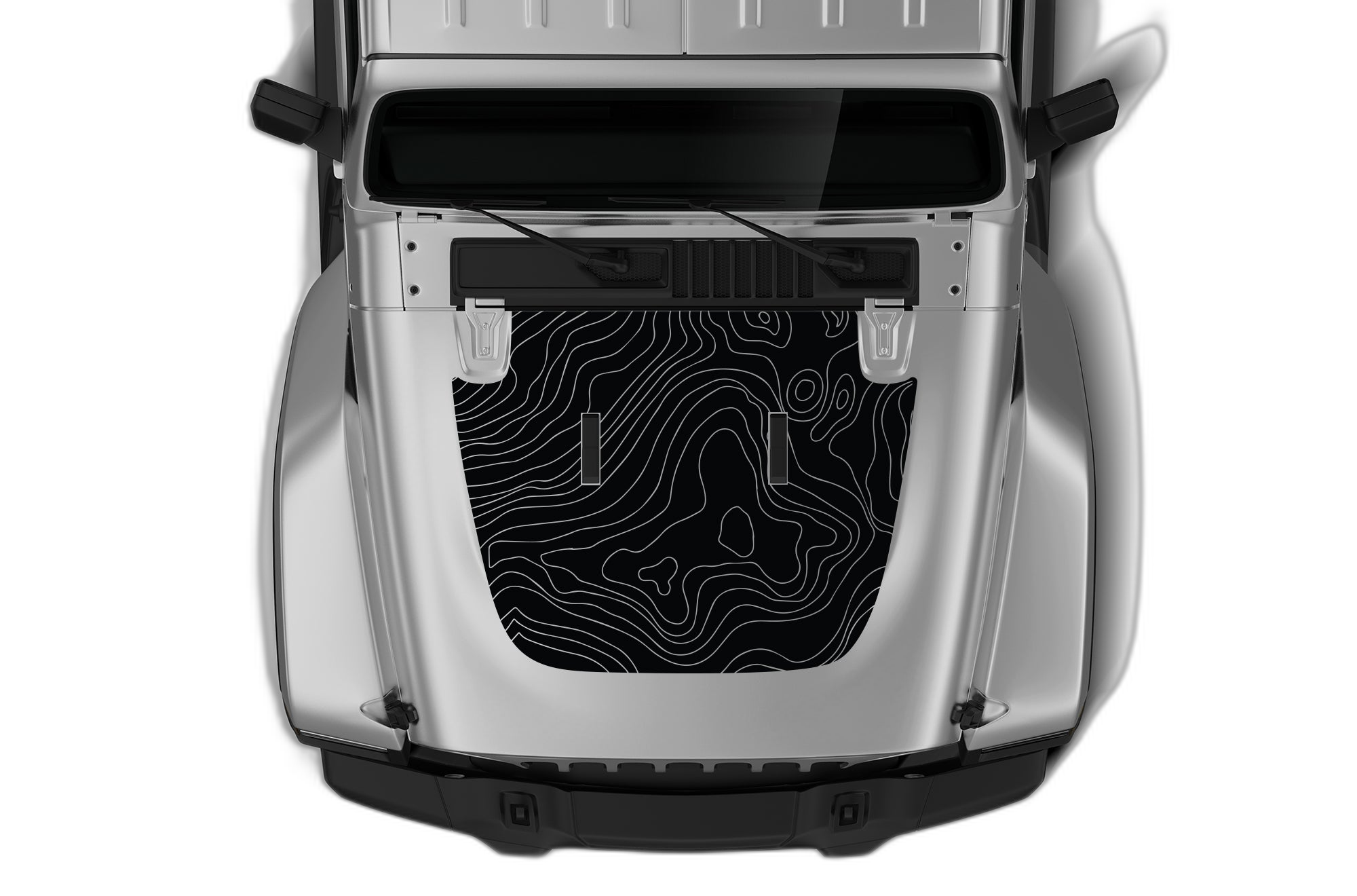 Topographic Style Hood Graphics for Wrangler JL