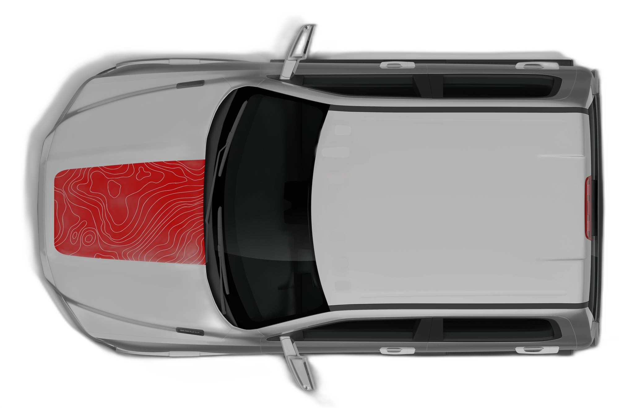 Topographic hood decals graphics compatible with Dodge Ram 2009-2018 - Image 2