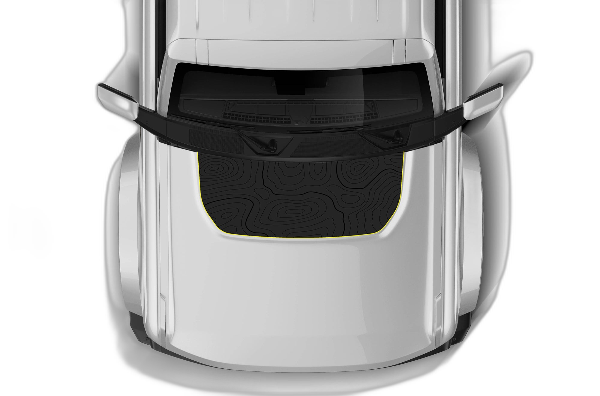 Topographic Print with Outline Hood Graphics for Ford Bronco - Image 3