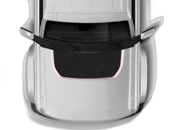 Topographic Print with Outline Hood Graphics for Ford Bronco