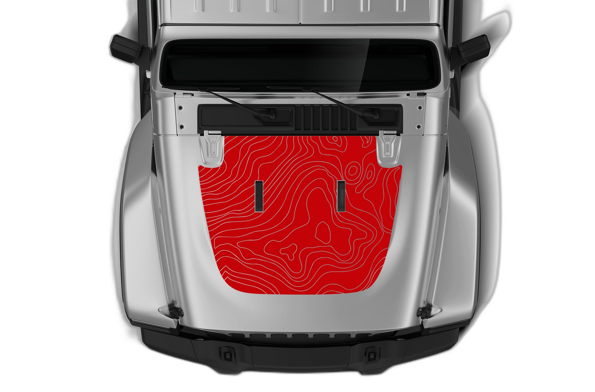Topographic Style Hood Graphics for Wrangler JL - Image 2