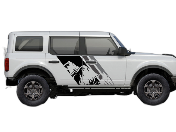 Triple Mountain Shape Decals Graphics for Ford Bronco