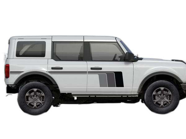 Triple Old School Stripes Graphics for Ford Bronco