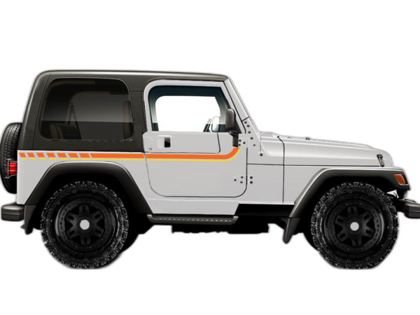 Upper Body Side Stripes Decals Graphics for Jeep Wrangler TJ