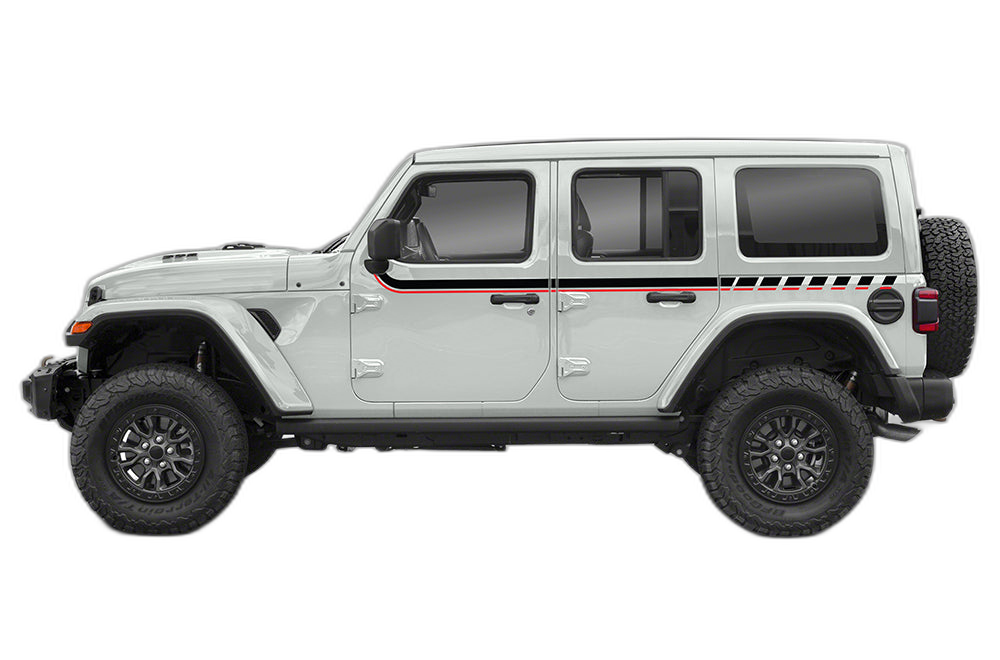 Upper Body Side Stripes Graphics for Wrangler JL
