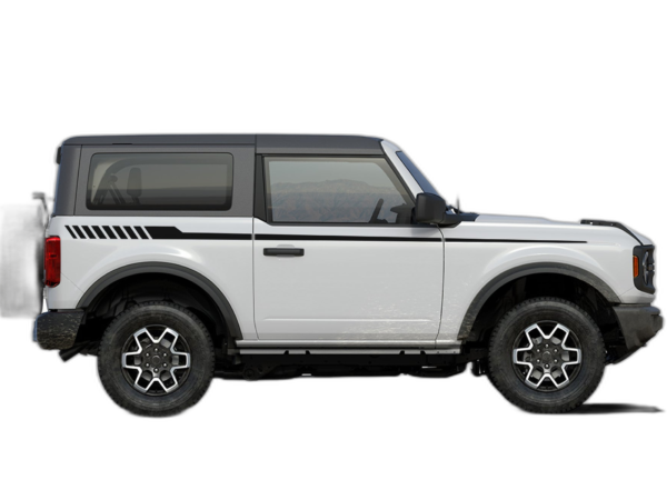 Upper retro stripes decals graphics compatible with Ford Bronco 2 doors