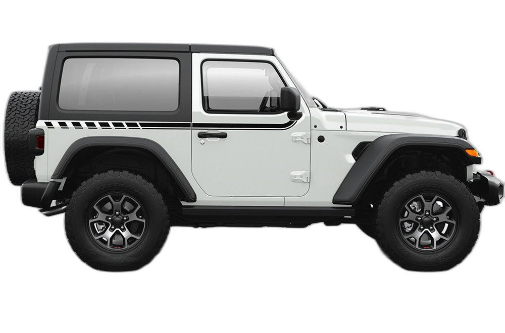Upper Body Side Stripes Graphics for Jeep Wrangler JL 2 Doors - Image 3