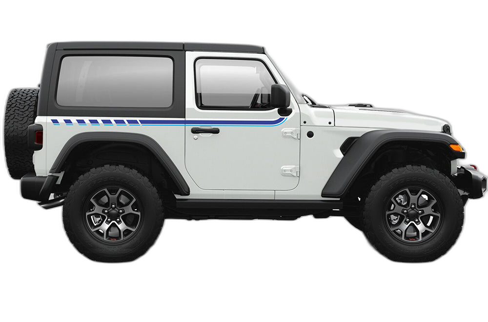 Upper Body Side Stripes Graphics for Jeep Wrangler JL 2 Doors - Image 4