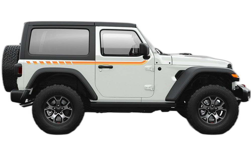 Upper Body Side Stripes Graphics for Jeep Wrangler JL 2 Doors - Image 5