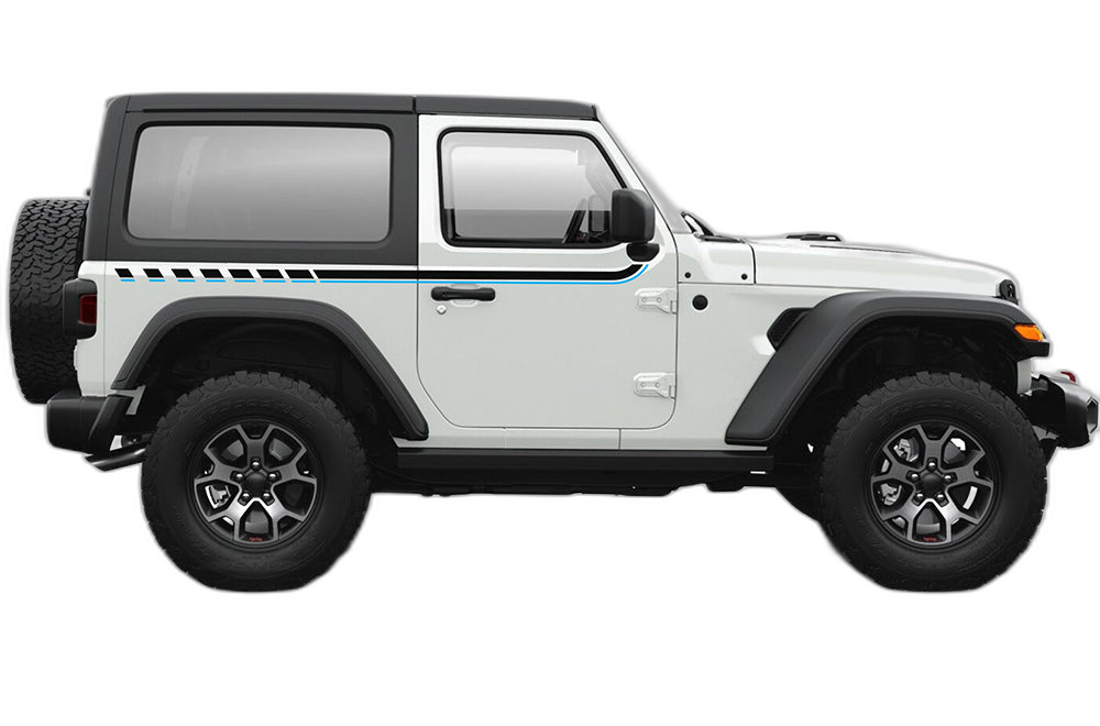 Upper Body Side Stripes Graphics for Jeep Wrangler JL 2 Doors - Image 6