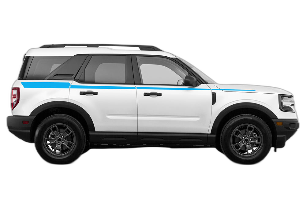 Upper edge side stripes graphics decals compatible with Ford Bronco Sport - Image 3
