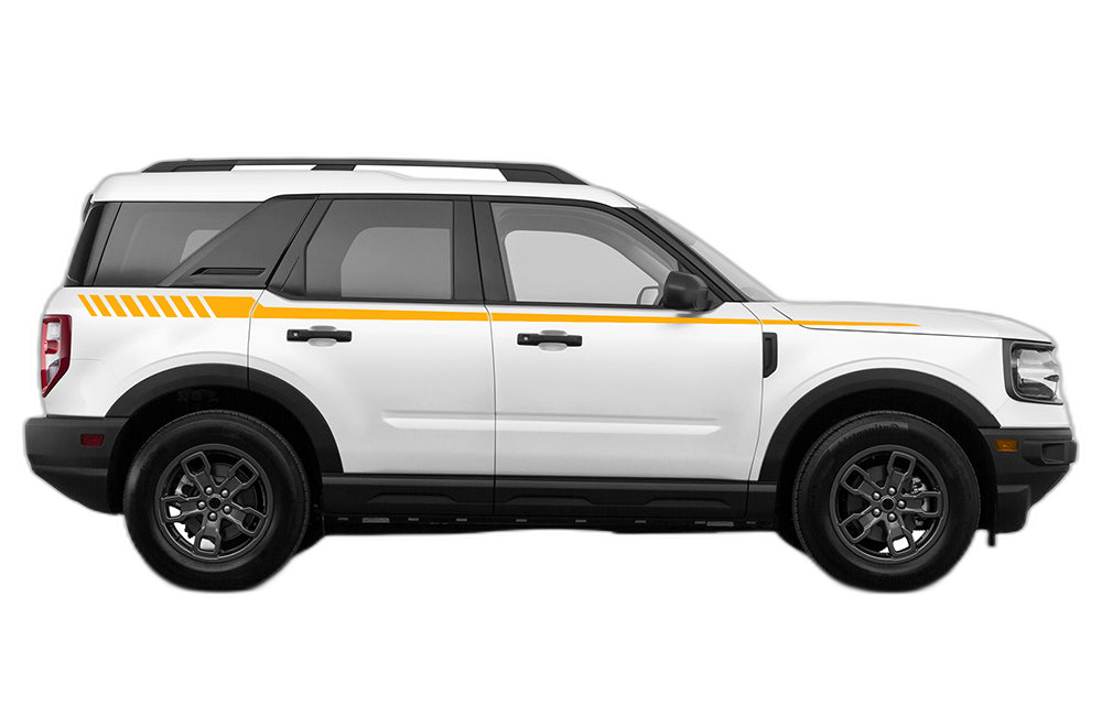 Upper Retro Side Stripes Graphics for Ford Bronco Sport - Image 2