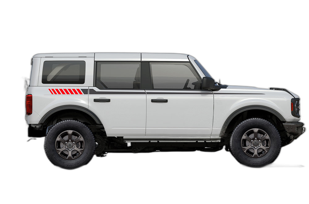 Upper Retro Stripes Graphics for Ford Bronco - Image 4