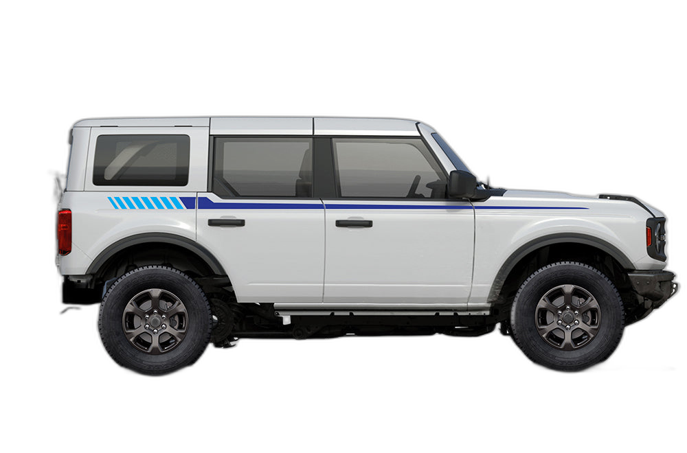 Upper Retro Stripes Graphics for Ford Bronco - Image 6