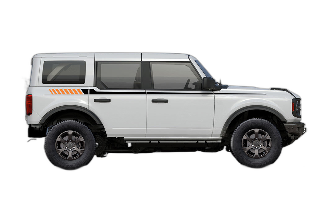 Upper Retro Stripes Graphics for Ford Bronco - Image 9