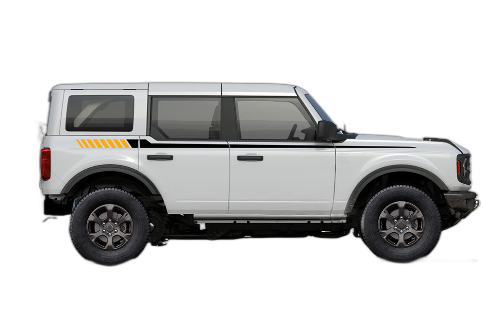 Upper Retro Stripes Graphics for Ford Bronco - Image 10