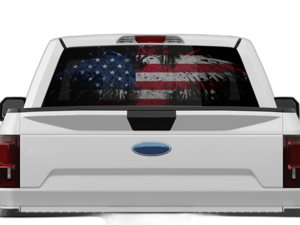 US Eagle Perforated Rear Window Decal Graphics for Ford F150 2015-2020