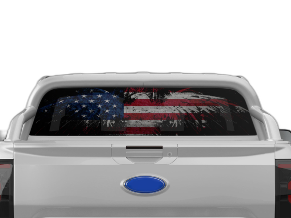 US eagle perforated rear window decal graphics compatible with Ford Ranger 2019-2023
