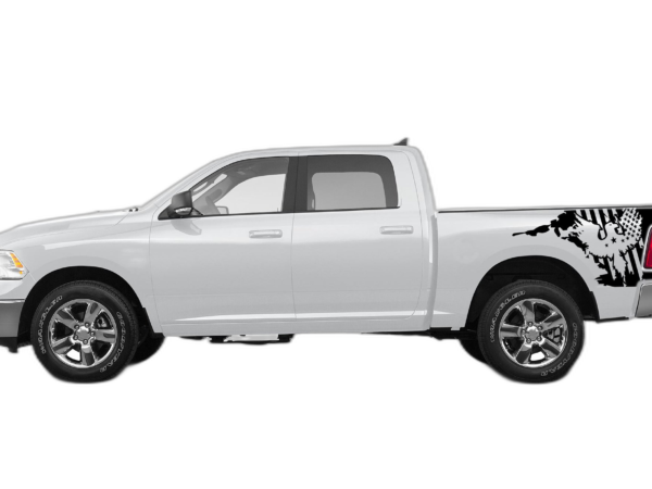US eagle side bed decals graphics compatible with Dodge Ram 2009-2018