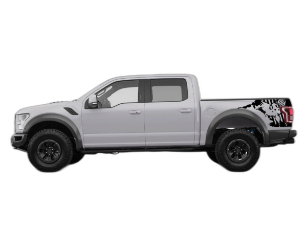 US eagle side bed decals graphics compatible with Ford F150 Raptor 2017-2020