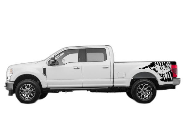US eagle side bed decals graphics compatible with Ford F250 2017-2022