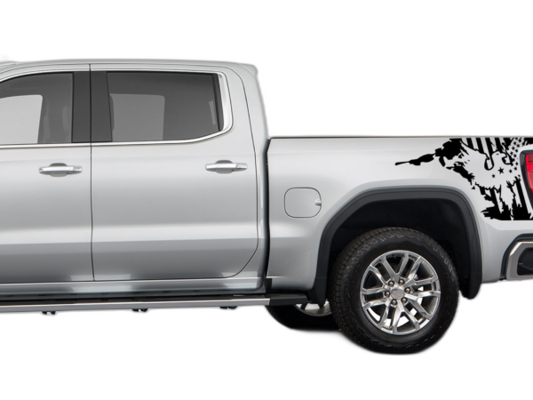 US eagle side bed decals graphics compatible with GMC Sierra