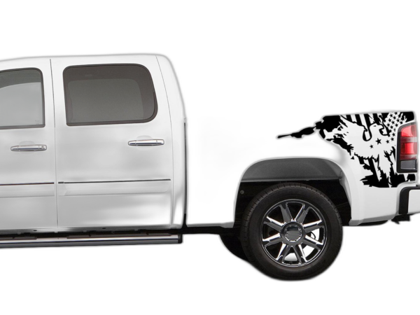US eagle side bed decals graphics compatible with GMC Sierra 2007-2013
