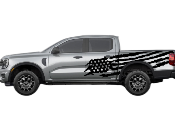 US flag decals and side graphics compatible with Ford Ranger