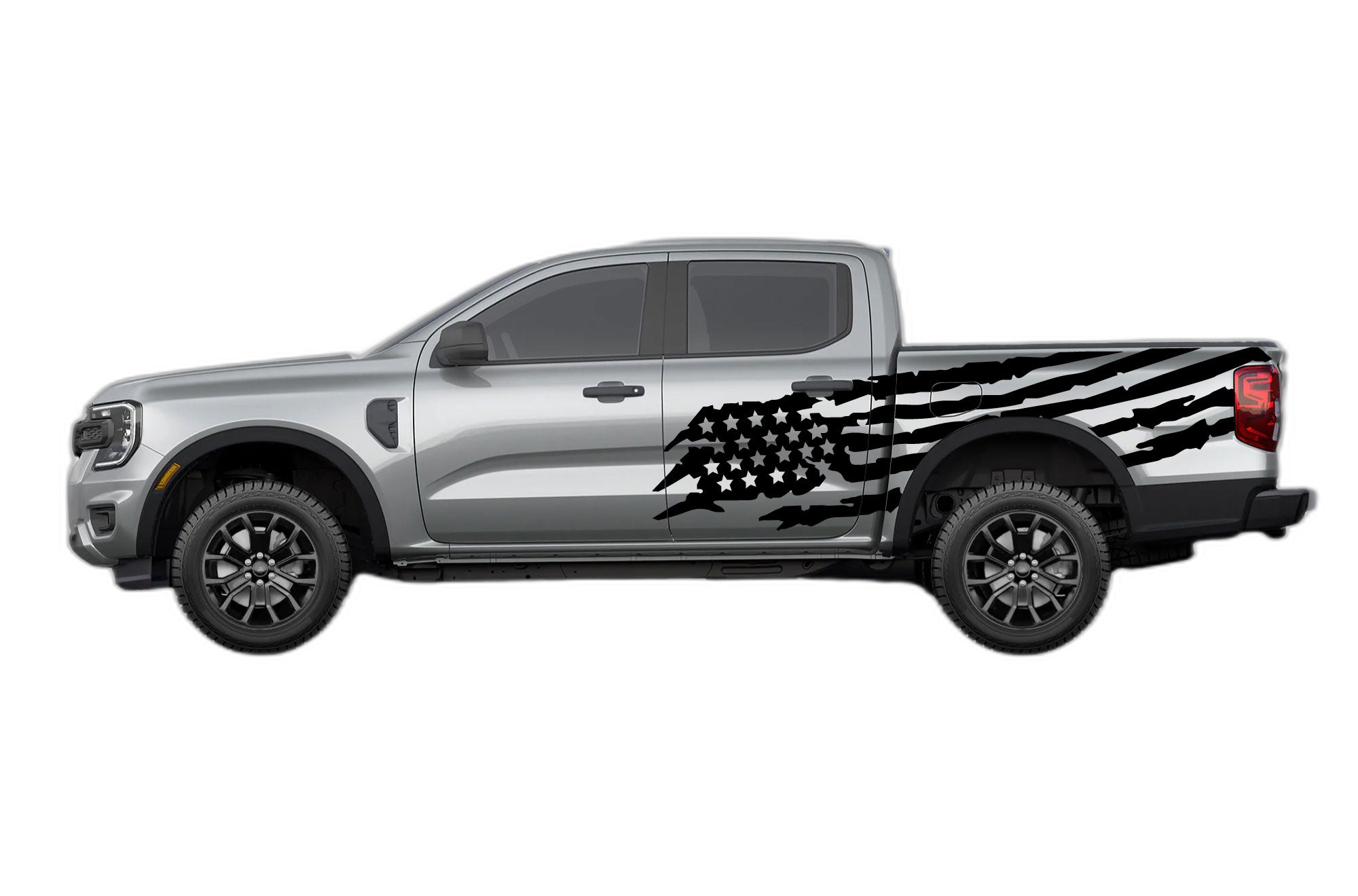 US Flag Decals and Side Graphics for Ford Ranger