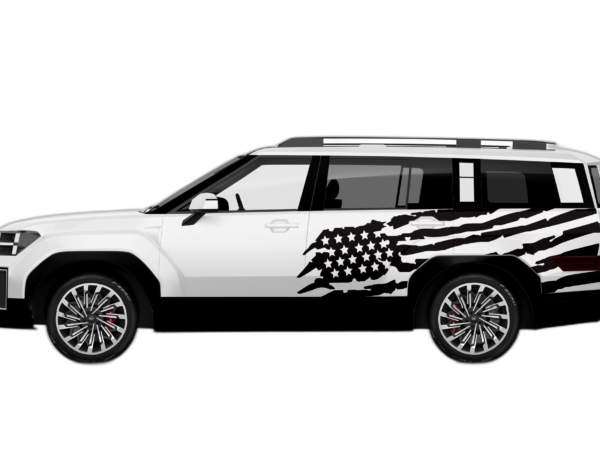 US flag graphics decals compatible with Hyundai Santa Fe