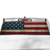 US flag perforated rear window decal graphics compatible with Dodge Ram