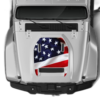 US flag print hood graphics decals compatible with Jeep Gladiator JT Mojave
