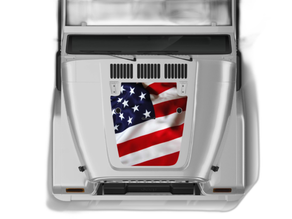 US Flag Print Hood Graphics for Jeep Wrangler TJ