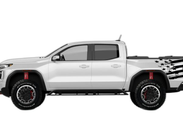 US Flag Side Bed Decals Graphics for GMC Canyon