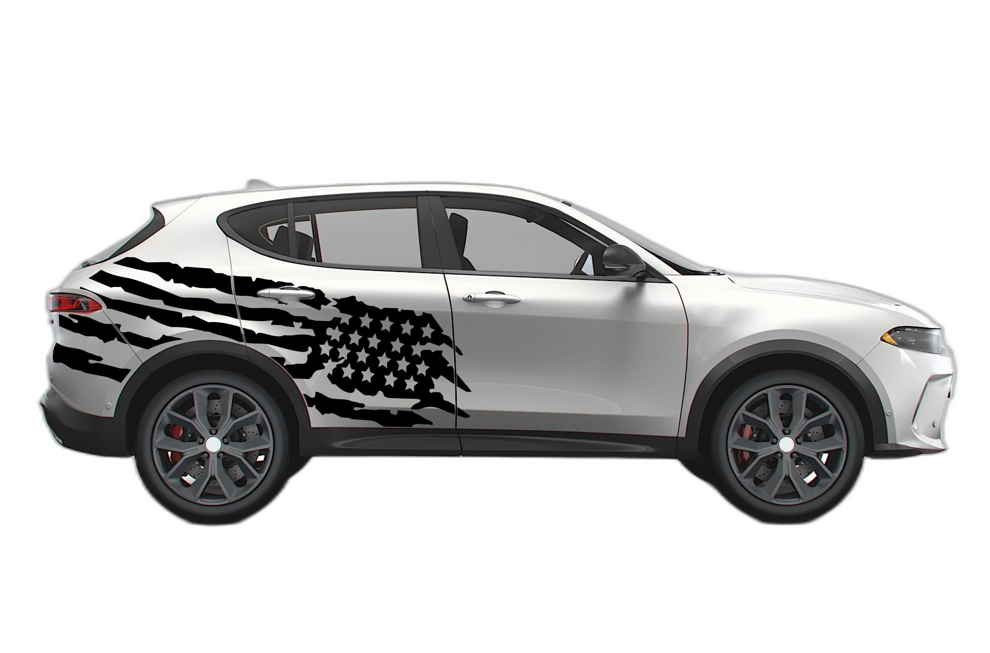 US Flag Side Decals Graphics for Dodge Hornet