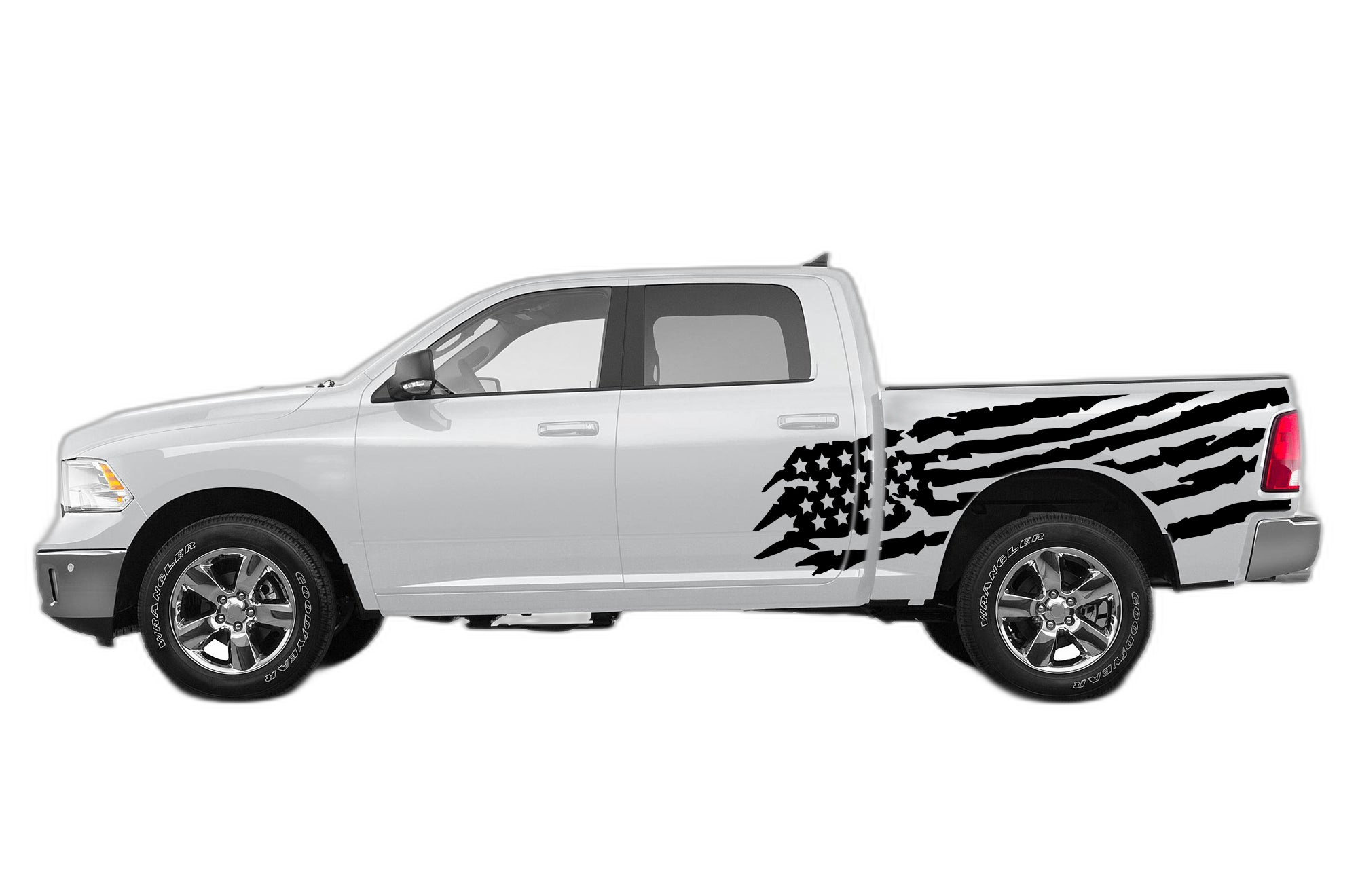 US Flag Side Decals Graphics for Dodge Ram 2009-2018