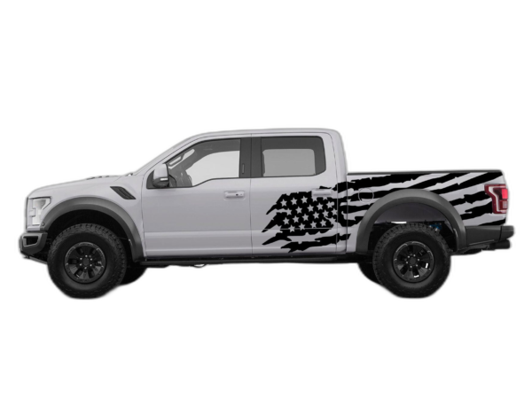 US Flag Side Decals Graphics for Ford F150 Raptor 2017-2020