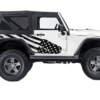 US flag side decals graphics compatible with Jeep Wrangler JK 2 doors
