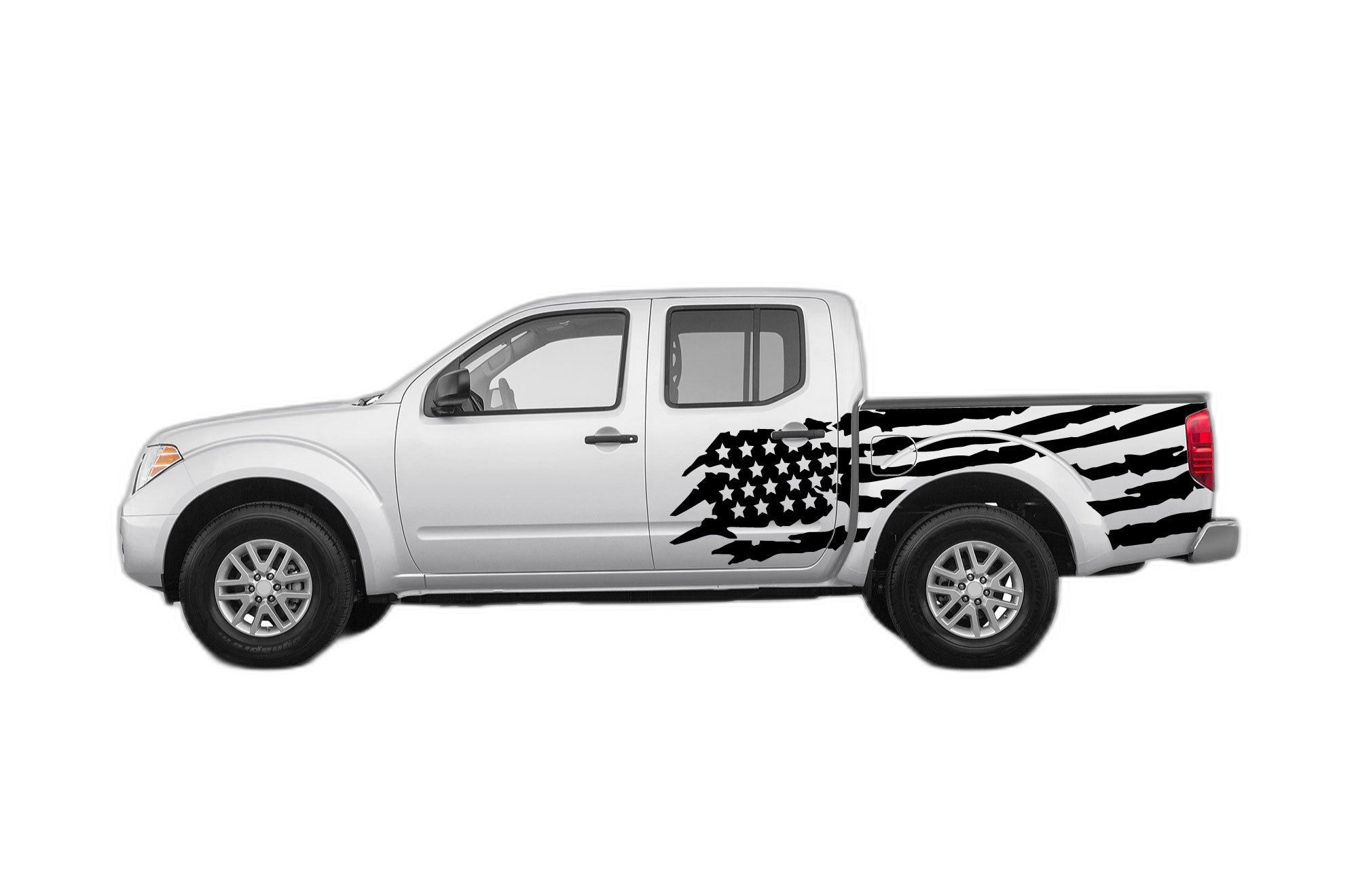 US flag side decals graphics compatible with Nissan Frontier 2005-2021