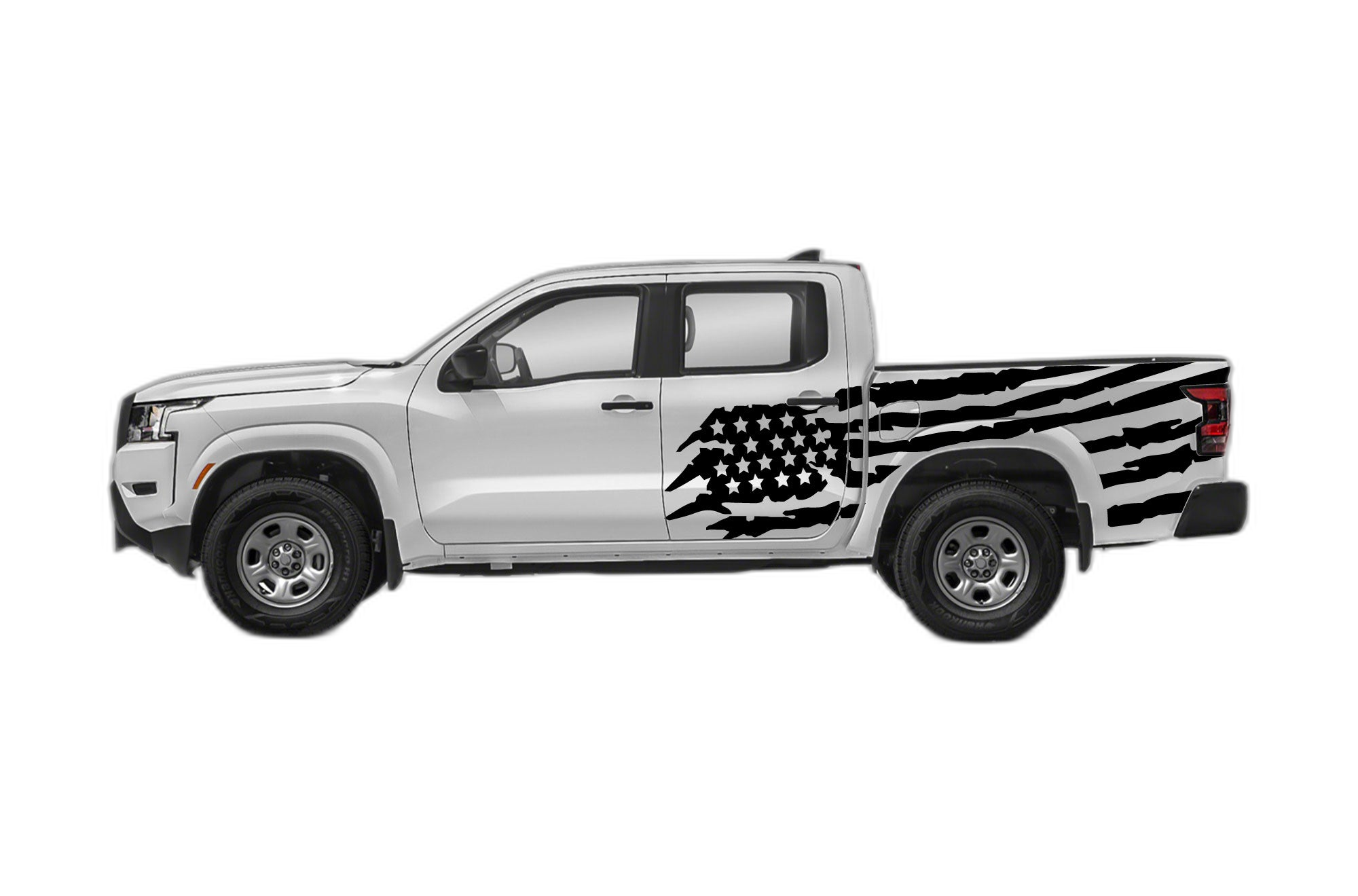 US Flag Side Decals Graphics for Nissan Frontier