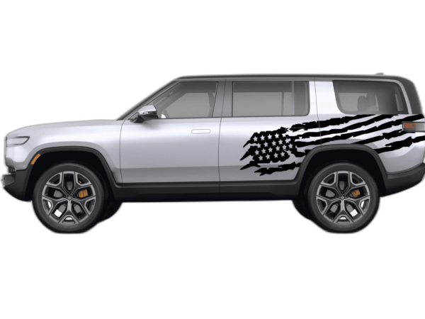 US Flag Side Decals Graphics for Rivian R1S