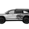 US flag side graphics decals compatible with Chevrolet Traverse