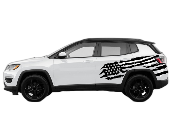 US Flag Side Graphics for Jeep Compass 2018 - 2025