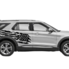 US flag side graphics decals graphics compatible with Ford Explorer