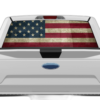 US flag perforated rear window decal graphics compatible with Ford F150 2015-2020