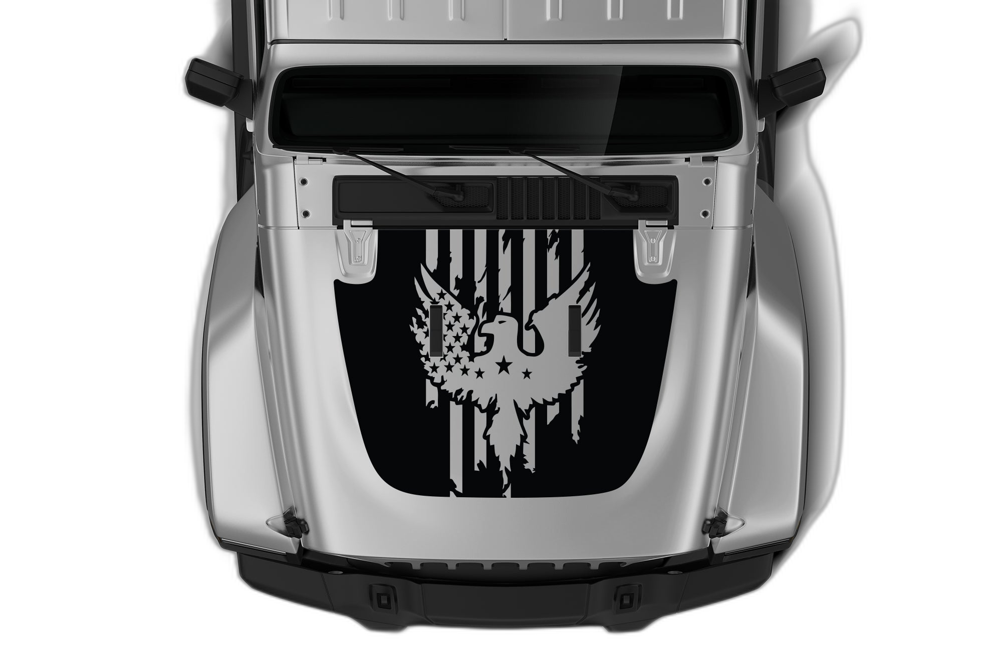 USA eagle hood graphics decals compatible with Jeep Gladiator JT