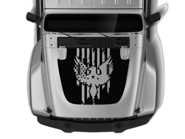 USA Eagle Hood Graphics for Wrangler JL