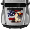 USA eagle print hood graphics decals compatible with Wrangler JL
